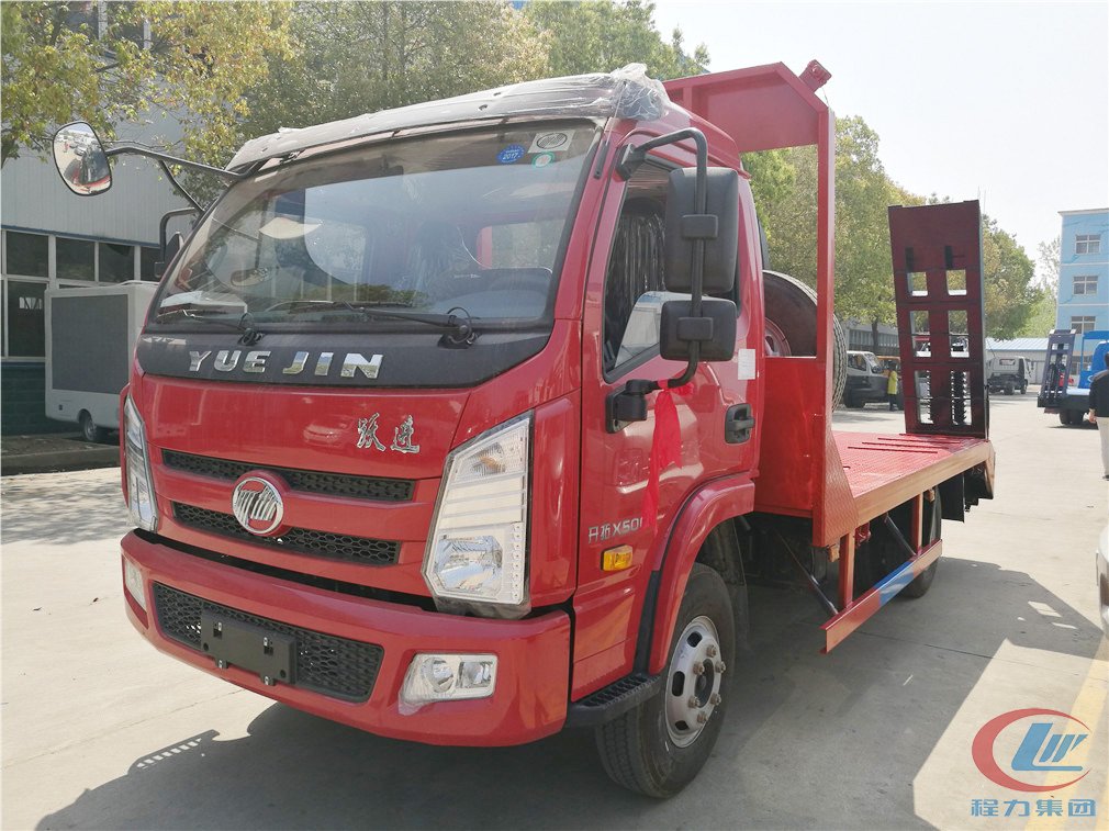 程力躍進藍牌平板運輸車側面圖