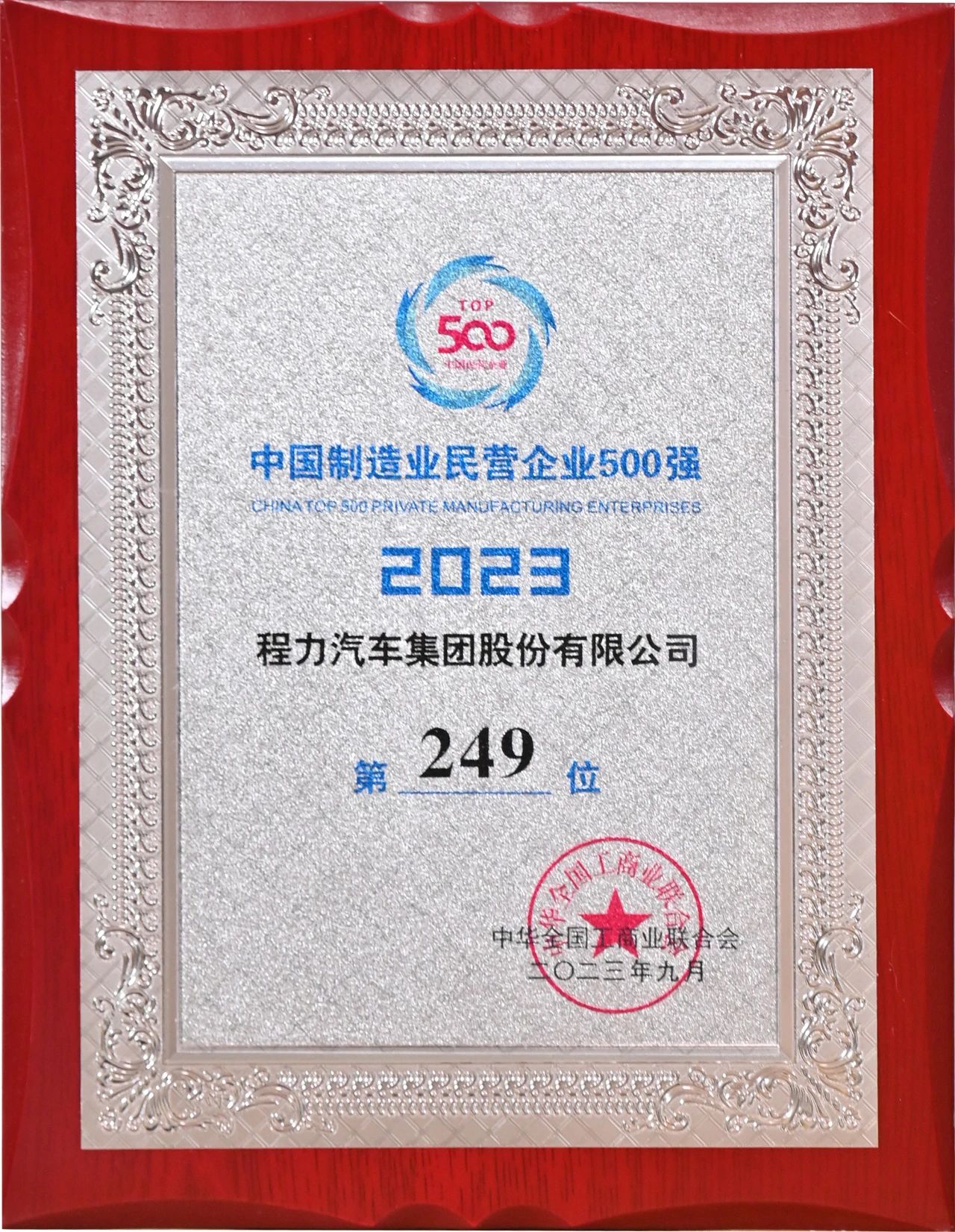 程力汽車集團湖北民營企業(yè)制造業(yè)排行榜